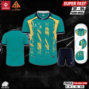 Quần Áo Bóng Đá HACORIO - Super Fast - 04 (SF - 04) XANH NGỌC