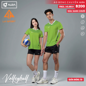 QUẦN ÁO BÓNG CHUYỀN AURA B200 XANH CHUỐI