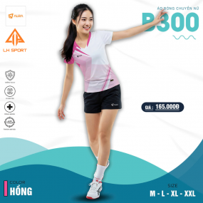 BỘ ÁO BÓNG CHUYỀN AURA B300 HỒNG (NỮ)