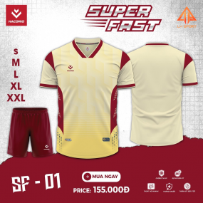 Quần Áo Bóng Đá HACORIO - Super Fast - 01 (SF - 01) VÀNG KEM