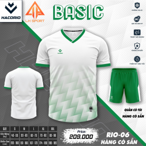 Quần Áo Bóng Đá HACORIO - RIO - BASIC (RIO - 06)- XANH KÉT