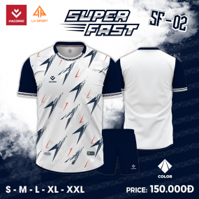 Quần Áo Bóng Đá HACORIO - Super Fast - 02 (SF - 02) TRẮNG TÍM THAN