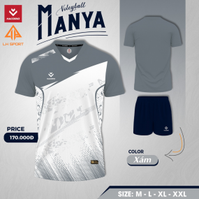 QUẦN ÁO BÓNG CHUYỀN HACORIO SF03 XÁM