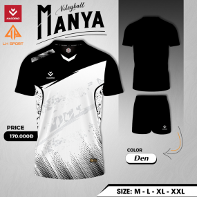 QUẦN ÁO BÓNG CHUYỀN HACORIO SF03 ĐEN