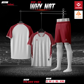 QUẦN ÁO BÓNG ĐÁ HACORIO - RIO - WHY NOT (RIO - 08) TRẮNG