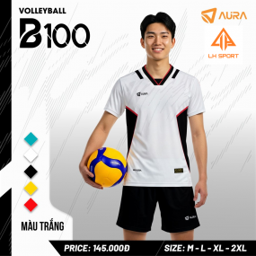 QUẦN ÁO BÓNG CHUYỀN AURA B100 TRẮNG