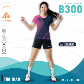 BỘ ÁO BÓNG CHUYỀN AURA B300 TÍM (NỮ)