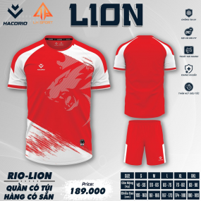 Quần Áo Bóng Đá HACORIO - RIO - LION (RIO - 07)- ĐỎ