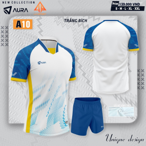 BỘ BÓNG ĐÁ-AURA-A10-TRẮNG XANH BÍCH