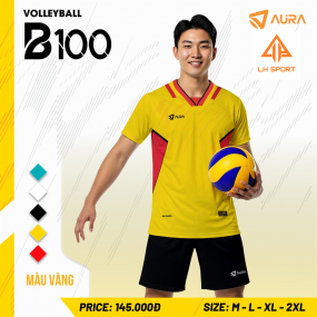 QUẦN ÁO BÓNG CHUYỀN AURA B100 VÀNG