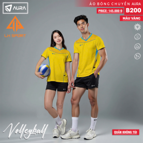 QUẦN ÁO BÓNG CHUYỀN AURA B200 VÀNG