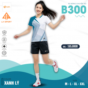 BỘ ÁO BÓNG CHUYỀN AURA B300 TRẮNG XANH (NỮ)