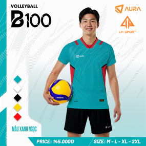 QUẦN ÁO BÓNG CHUYỀN AURA B100 XANH NGỌC