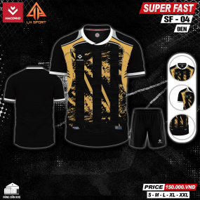 Quần Áo Bóng Đá HACORIO - Super Fast - 04 (SF - 04) ĐEN