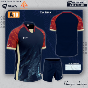 BỘ BÓNG ĐÁ-AURA-A10-TÍM THAN