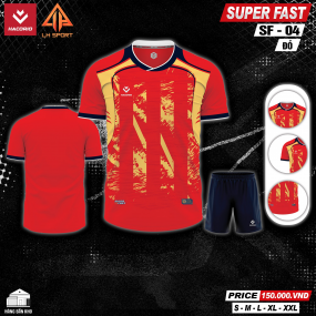 Quần Áo Bóng Đá HACORIO - Super Fast - 04 (SF - 04) ĐỎ