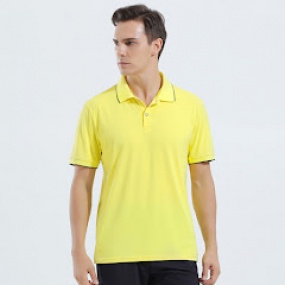 Áo Cá Sấu Màu Vàng Bo Cổ Viền Đen