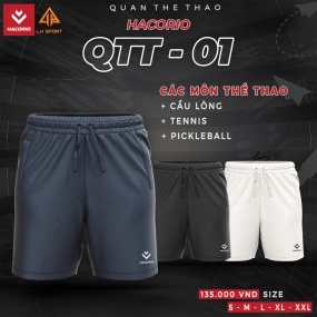 QUẦN SHORT THỂ THAO HACORIO QTT01- TÍM THAN