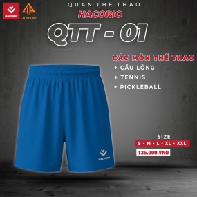 QUẦN SHORT THỂ THAO HACORIO QTT01- XANH YA