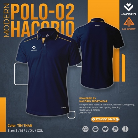 ÁO POLO HACORIO 02 -TÍM THAN