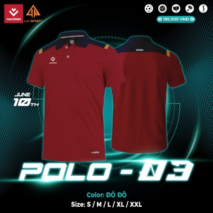 ÁO POLO HACORIO 03 -ĐỎ ĐÔ