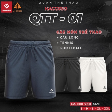 QUẦN SHORT THỂ THAO HACORIO QTT01- TÍM THAN